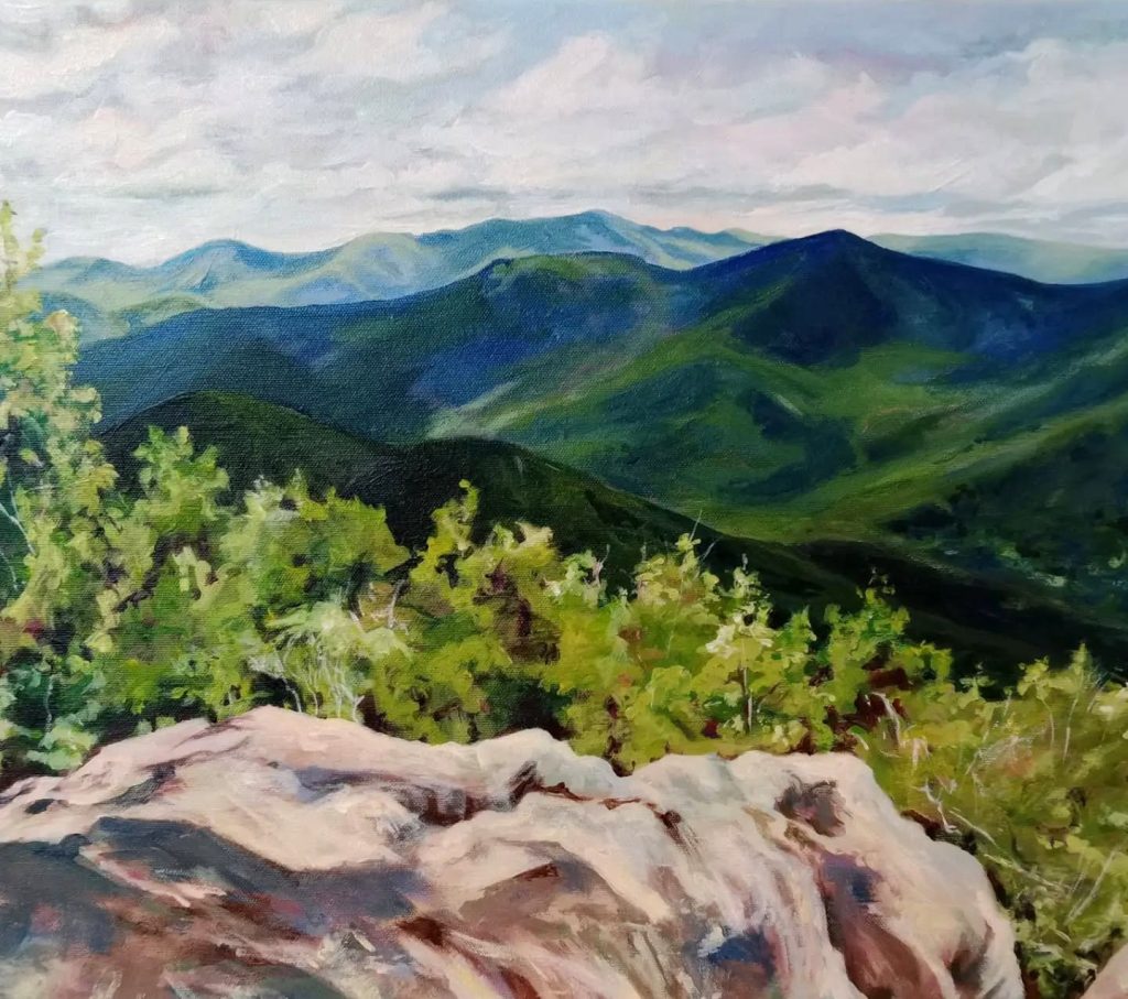 Lookout Hike, acrylic, 16x20